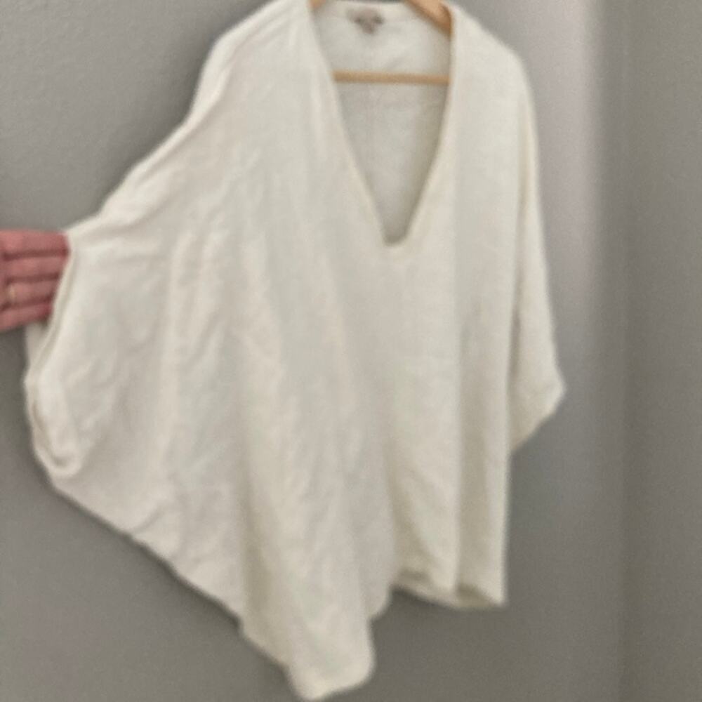 Anthropologie Bordeaux Noelie Cream V-Neck Dolman Top Large - Picture 4 of 6